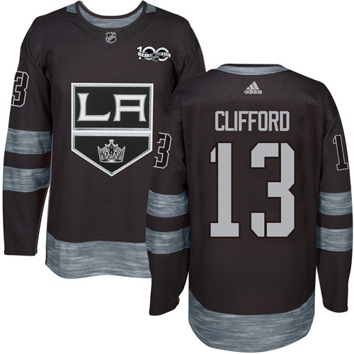 Kings #13 Kyle Clifford Black 1917-2017 100th Anniversary Stitched NHL Jersey
