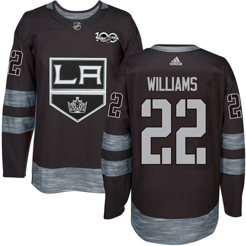 Kings #22 Tiger Williams Black 1917-2017 100th Anniversary Stitched NHL Jersey