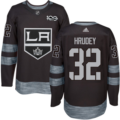 Kings #32 Kelly Hrudey Black 1917-2017 100th Anniversary Stitched NHL Jersey