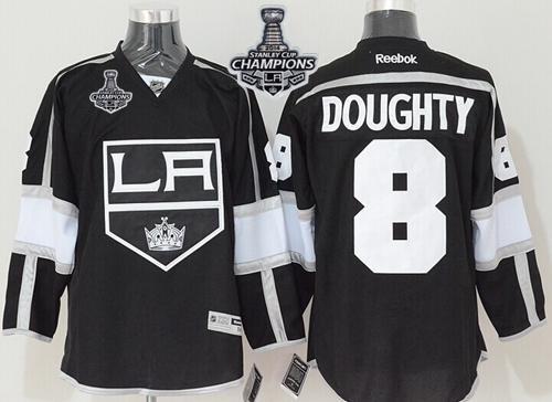 Kings #8 Drew Doughty Black Home 2014 Stanley Cup Champions Stitched NHL Jersey