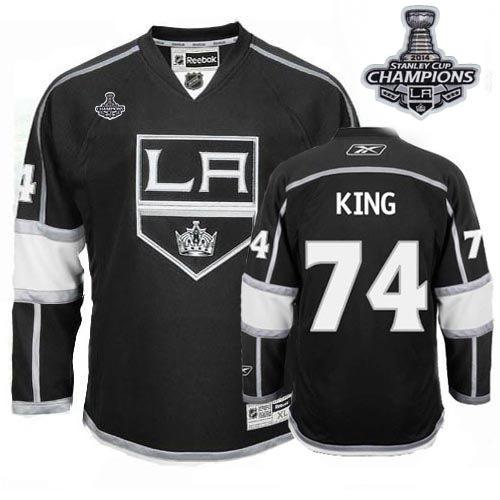 Kings #74 Dwight King Black Home 2014 Stanley Cup Champions Stitched NHL Jersey