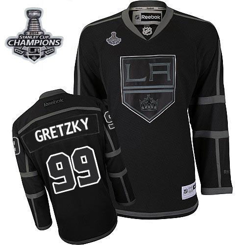 Kings #99 Wayne Gretzky Black Ice 2014 Stanley Cup Champions Stitched NHL Jersey