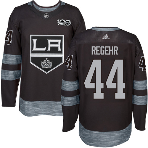 Kings #44 Robyn Regehr Black 1917-2017 100th Anniversary Stitched NHL Jersey