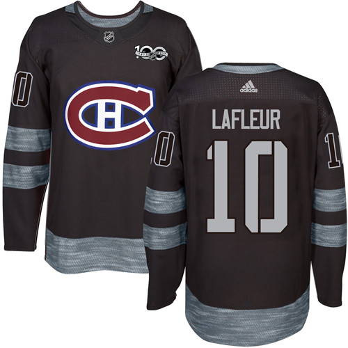Canadiens #10 Guy Lafleur Black 1917-2017 100th Anniversary Stitched NHL Jersey