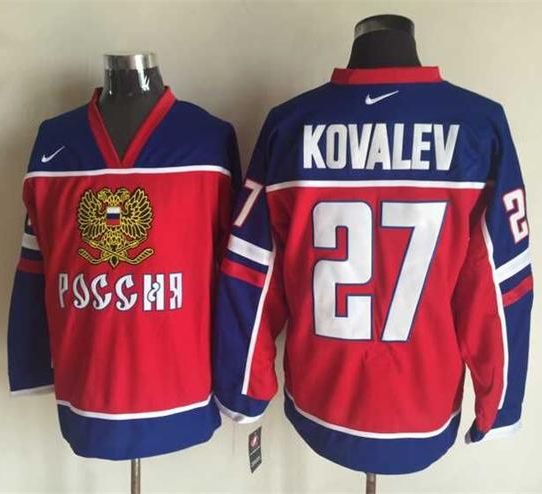 Canadiens #27 Alexei Kovalev Red/Blue Nike Stitched NHL Jersey