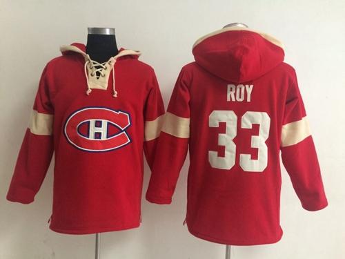 Montreal Canadiens #33 Patrick Roy Red Pullover NHL Hoodie