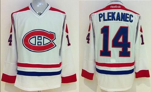 Canadiens #14 Tomas Plekanec Stitched White NHL Jersey