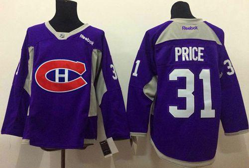 Canadiens #31 Carey Price Purple Practice Stitched NHL Jersey