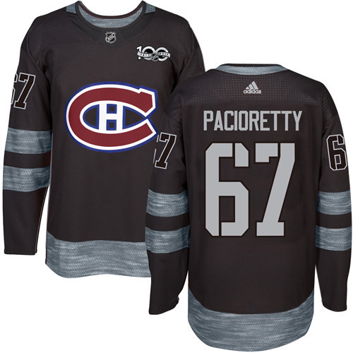 Canadiens #67 Max Pacioretty Black 1917-2017 100th Anniversary Stitched NHL Jersey