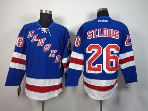 Rangers #26 Martin St.Louis Blue Home Stitched NHL Jersey