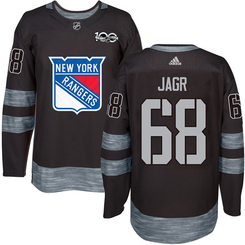 Rangers #68 Jaromir Jagr Black 1917-2017 100th Anniversary Stitched NHL Jersey