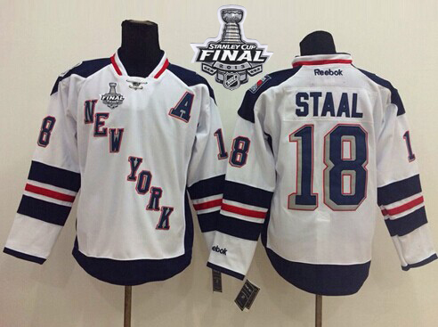 Rangers #18 Marc Staal White 2014 Stadium Series With Stanley Cup Finals Stitched NHL Jersey