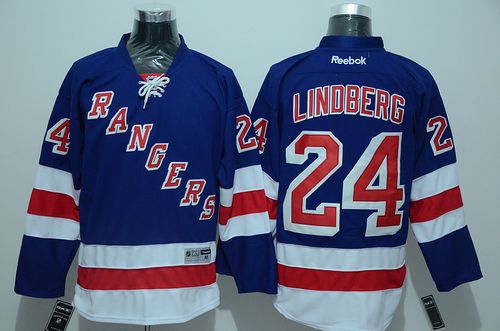 Rangers #24 Oscar Lindberg Blue Stitched NHL Jersey
