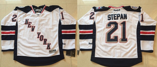Rangers #21 Derek Stepan White 2014 Stadium Series Stitched NHL Jersey