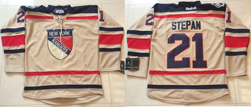 Rangers #21 Derek Stepan Cream 2012 Winter Classic Stitched NHL Jersey