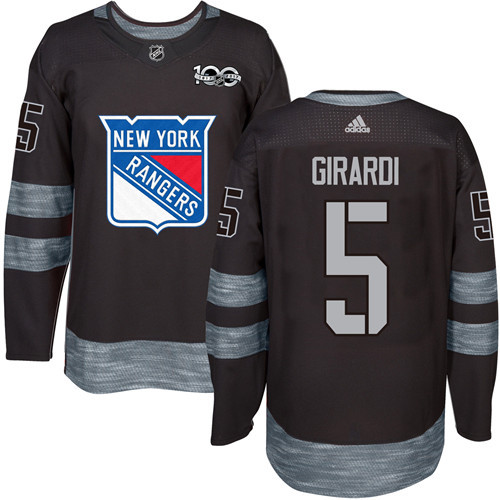 Rangers #5 Dan Girardi Black 1917-2017 100th Anniversary Stitched NHL Jersey