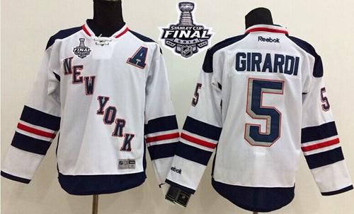 Rangers #5 Dan Girardi White 2014 Stadium Series With Stanley Cup Finals Stitched NHL Jersey