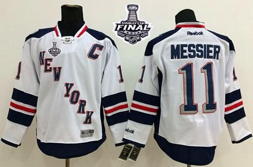 Rangers #11 Mark Messier White 2014 Stadium Series With Stanley Cup Finals Stitched NHL Jersey