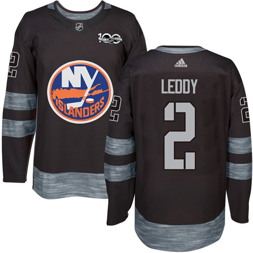 Islanders #2 Nick Leddy Black 1917-2017 100th Anniversary Stitched NHL Jersey