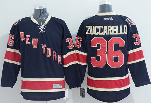 Rangers #36 Mats Zuccarello Navy Blue Alternate Stitched NHL Jersey