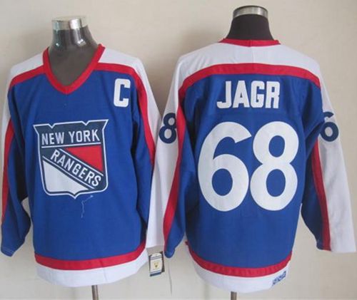 Rangers #68 Jaromir Jagr Blue/White CCM Throwback Stitched NHL Jersey