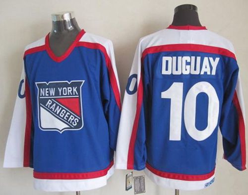 Rangers #10 Ron Duguay Blue/White CCM Throwback Stitched NHL Jersey