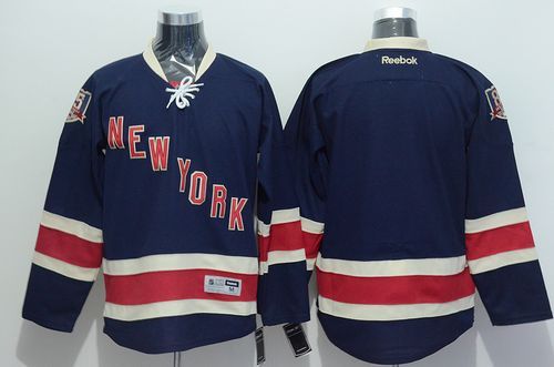 Rangers Blank Navy Blue Stitched NHL Jersey