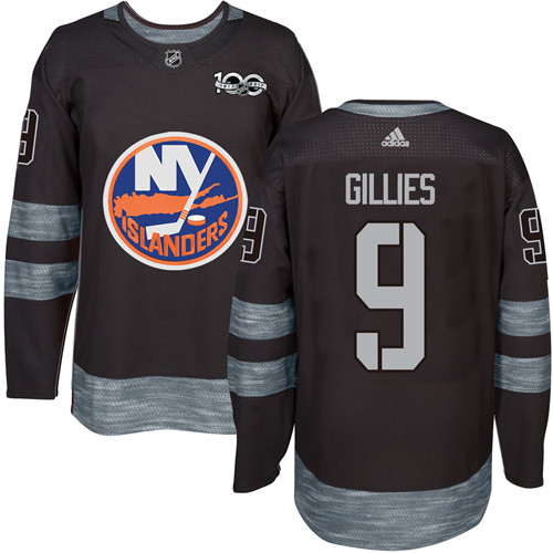Islanders #9 Clark Gillies Black 1917-2017 100th Anniversary Stitched NHL Jersey