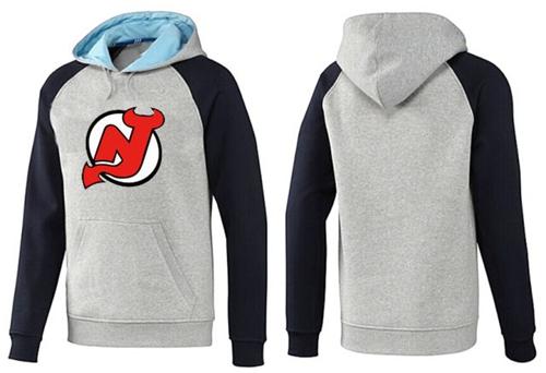 New Jersey Devils Pullover Hoodie Grey & Blue