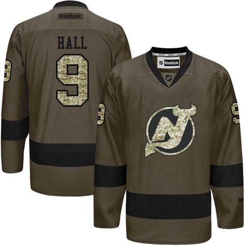 Devils #9 Taylor Hall Green Salute to Service Stitched NHL Jersey