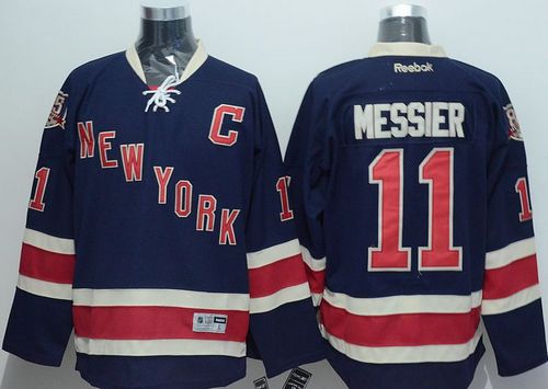 Rangers #11 Mark Messier Dark Blue Third Stitched NHL Jersey