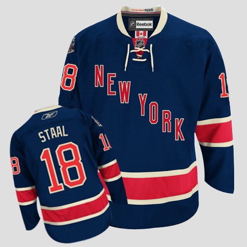 Rangers #18 Marc Staal Dark Blue Third Stitched NHL Jersey