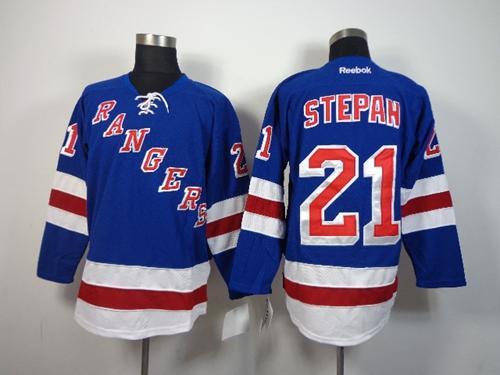 Rangers #21 Derek Stepan Stitched Blue NHL Jersey