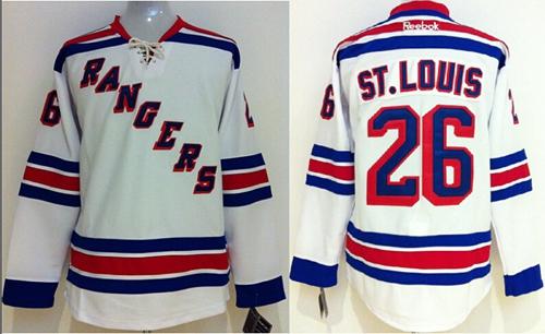 Rangers #26 Martin St.Louis White Stitched NHL Jersey