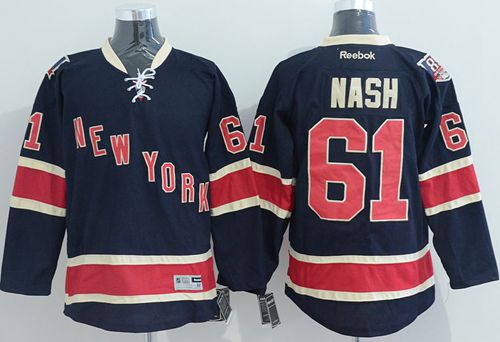 Rangers #61 Rick Nash Dark Blue Third Stitched NHL Jersey