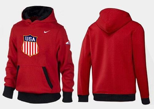 Olympic Team USA Pullover Hoodie Red & Black
