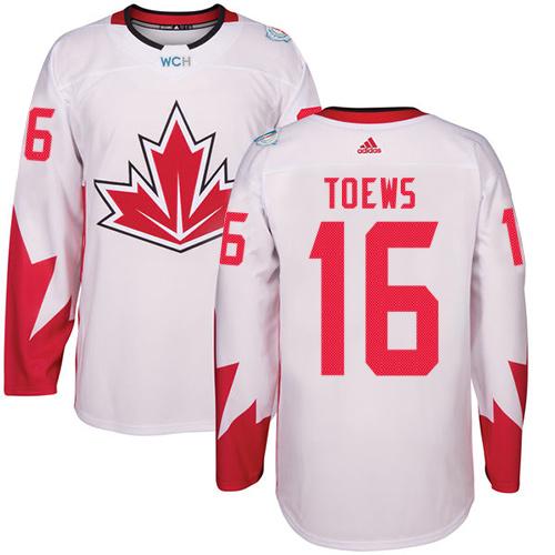 Team CA. #16 Jonathan Toews White 2016 World Cup Stitched NHL Jersey