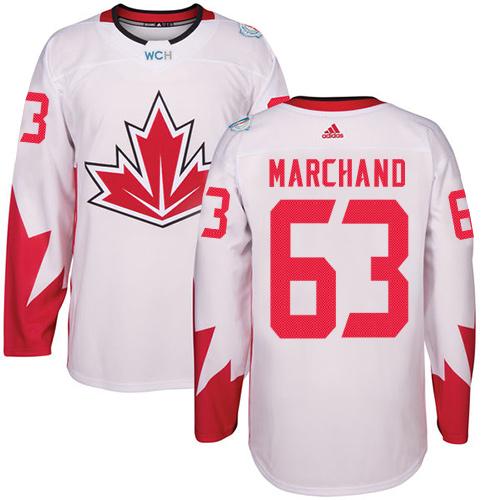 Team CA. #63 Brad Marchand White 2016 World Cup Stitched NHL Jersey