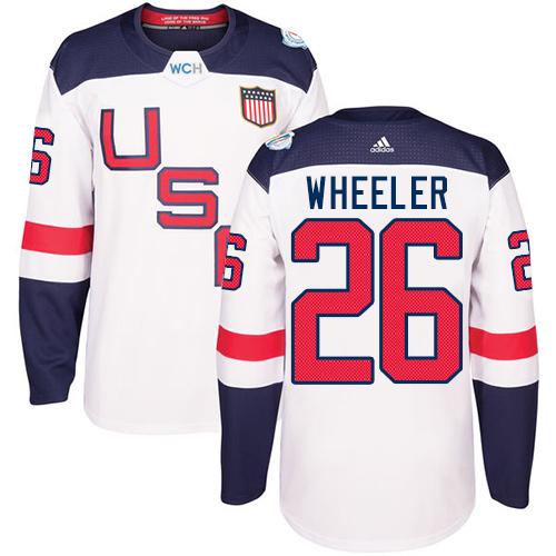 Team USA #26 Blake Wheeler White 2016 World Cup Stitched NHL Jersey
