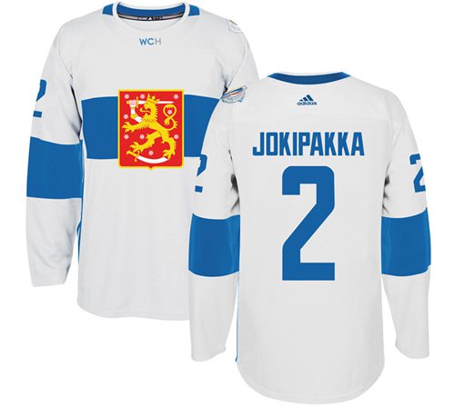 Team Finland #2 Jyrki Jokipakka White 2016 World Cup Stitched NHL Jersey