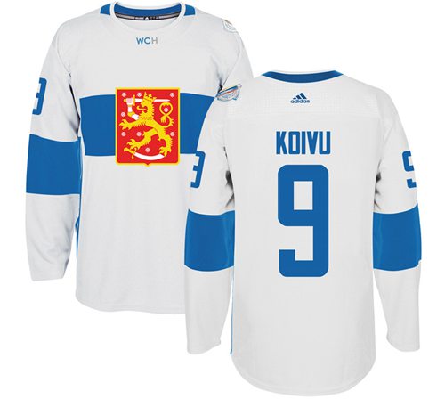 Team Finland #9 Mikko Koivu White 2016 World Cup Stitched NHL Jersey