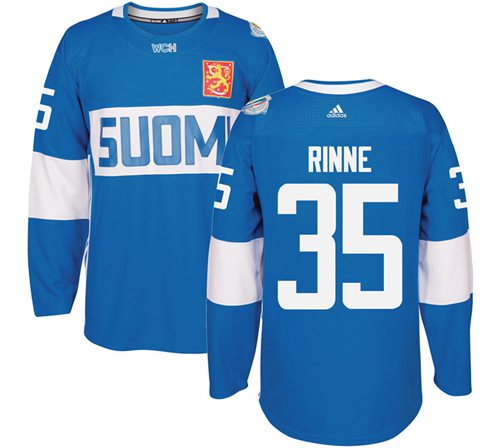 Team Finland #35 Pekka Rinne Blue 2016 World Cup Stitched NHL Jersey