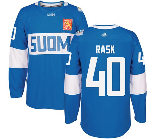 Team Finland #40 Tuukka Rask Blue 2016 World Cup Stitched NHL Jersey