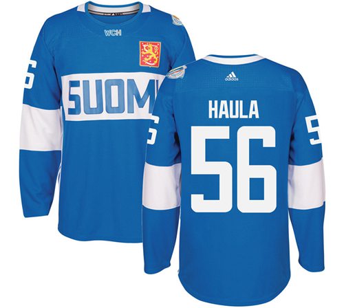 Team Finland #56 Erik Haula Blue 2016 World Cup Stitched NHL Jersey