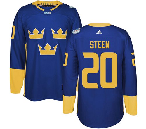 Team Sweden #20 Alexander Steen Blue 2016 World Cup Stitched NHL Jersey