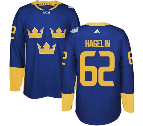 Team Sweden #62 Carl Hagelin Blue 2016 World Cup Stitched NHL Jersey