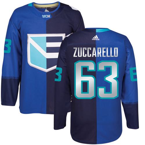 Team Europe Hockey #63 Mats Zuccarello Blue 2016 World Cup Stitched NHL Jersey