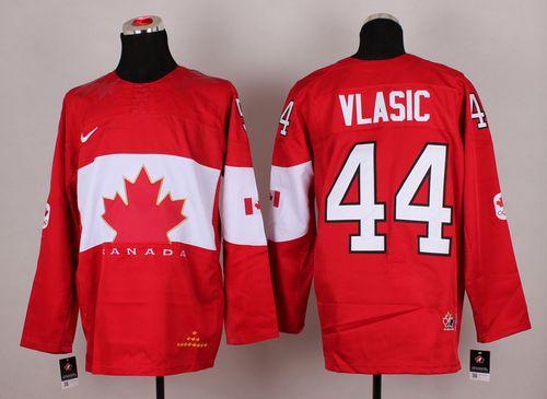 Olympic 2014 CA. #44 Marc-Edouard Vlasic Red Stitched NHL Jersey