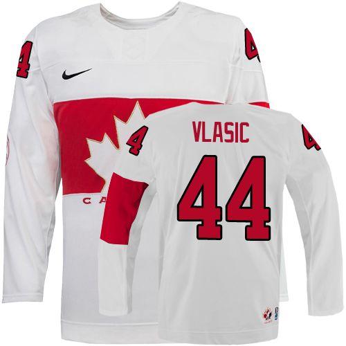 Olympic 2014 CA. #44 Marc-Edouard Vlasic White Stitched NHL Jersey