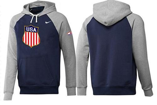Olympic Team USA Pullover Hoodie Dark Blue & Grey